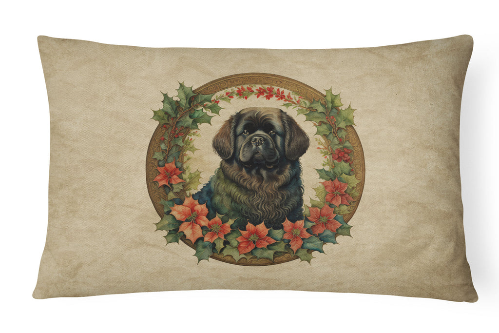 Newfoundland Christmas Flowers Throw Pillow