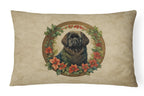 Newfoundland Christmas Flowers Throw Pillow