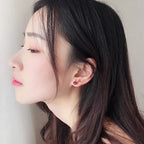 Fresh Style Deer, Garnet Christmas Earrings
