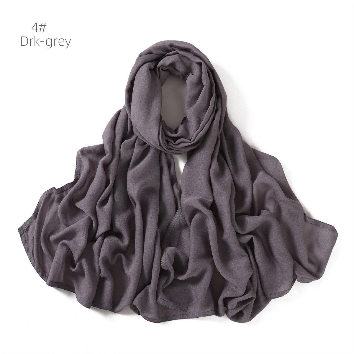 Solid Color Viscose Cotton Scarf for Muslim Women (One)