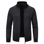 Thickened Stand-up Collar Slim-fit Sweater Coat for Men