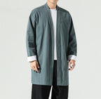 Men's Vintage Loose Kimono Jacket in Black, Blue, Green
