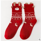 Christmas Theme Red Socks the Holiday Season