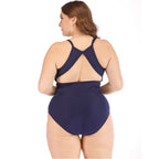 Plus Size Deep V Bikini Swimsuit for Women