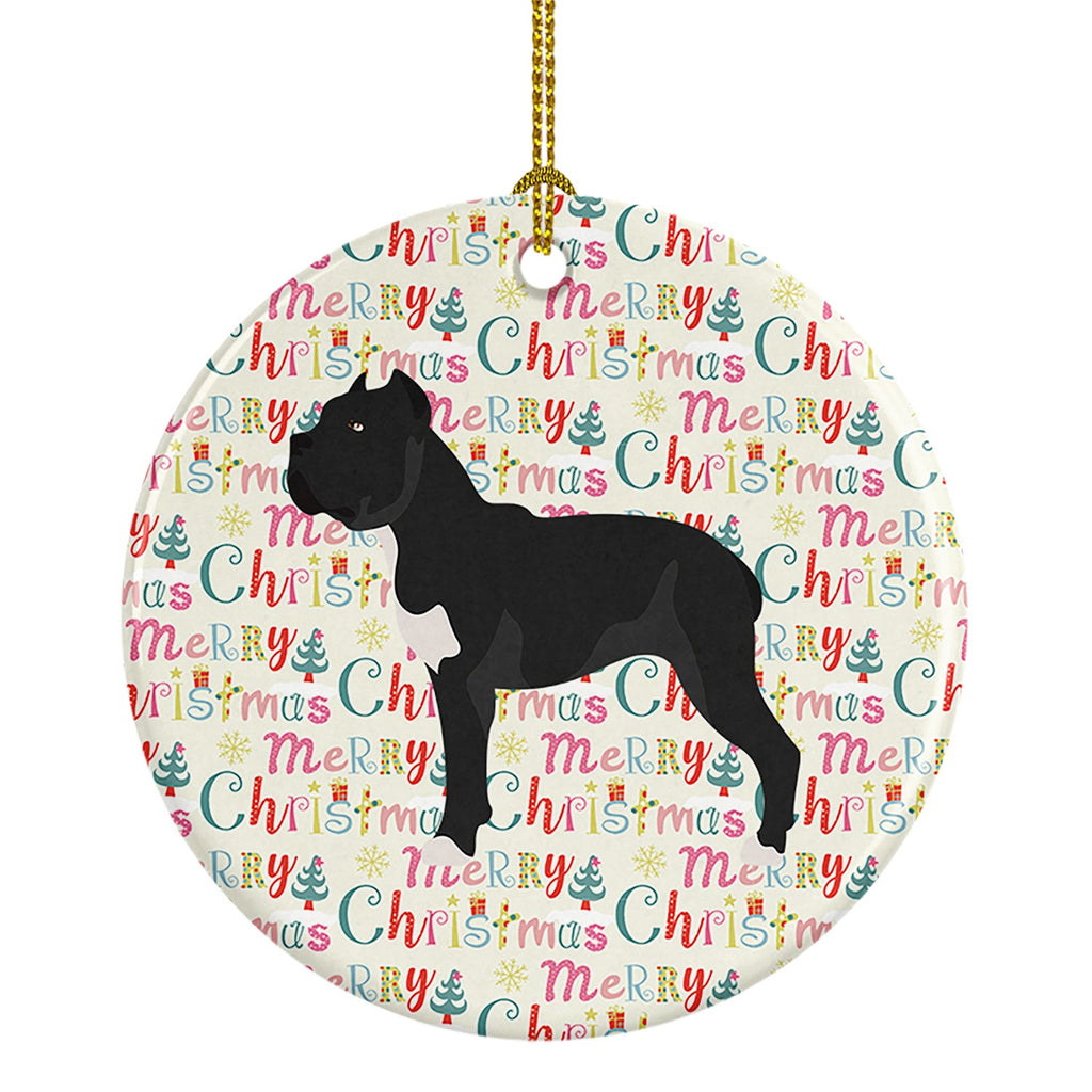 Cane Corso Merry Christmas Ceramic Ornament