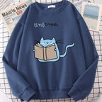 Casual Cartoon Printed Long-sleeved Pullover Sweater | Streetwear