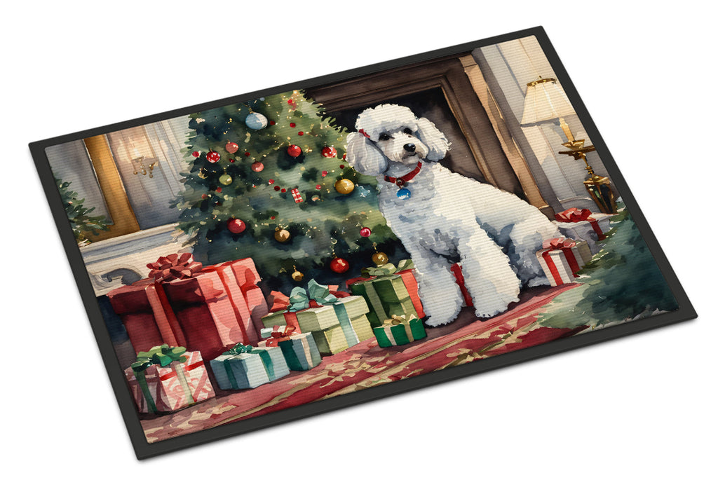 Poodle Cozy Christmas Doormat
