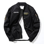 Men's Solid Color Slim Fit Pilot Jacket