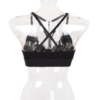 Lace Trim Strappy Bralette