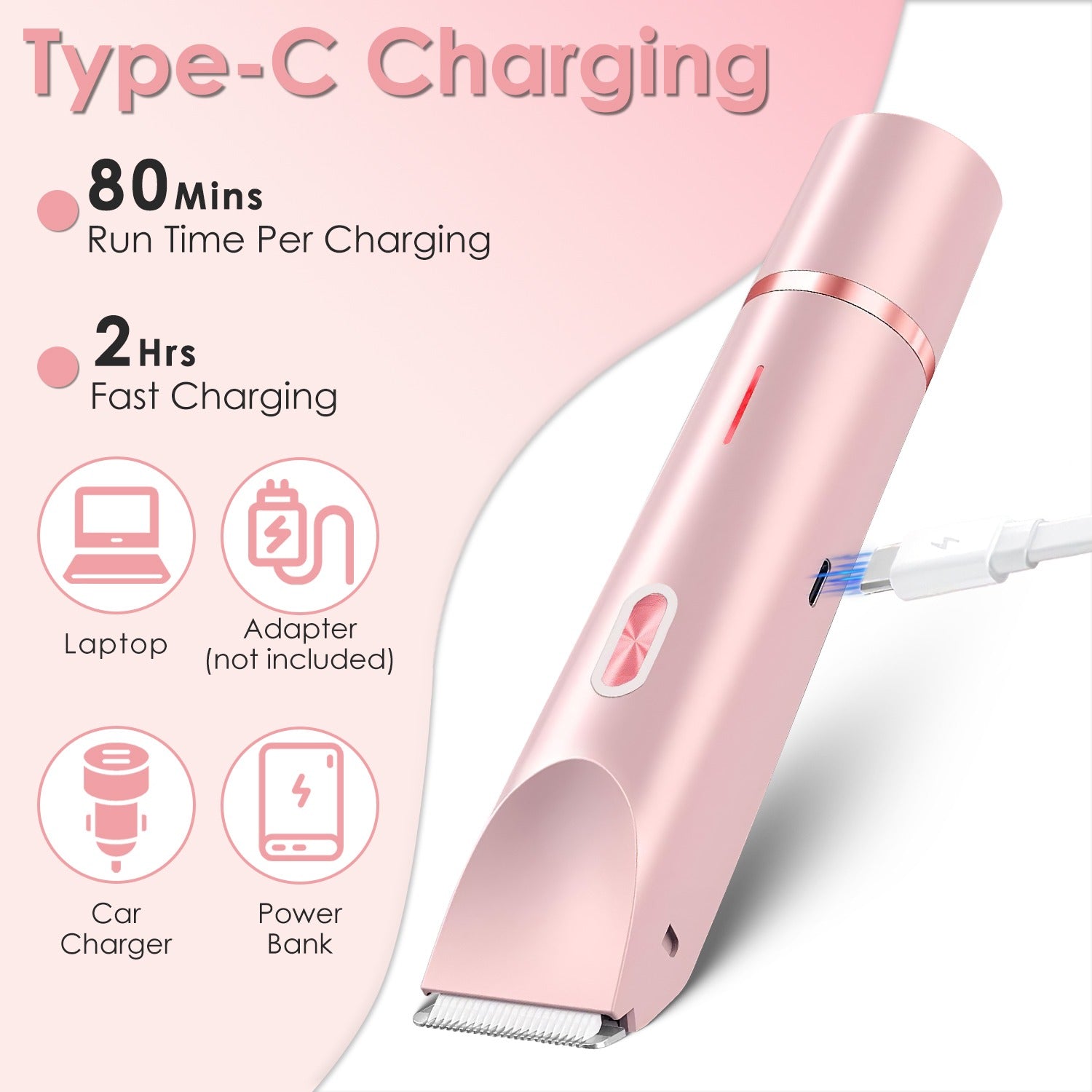 2-in-1 Waterproof Bikini Trimmer for Women