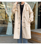 Men's Over-the-Knee Long Coat Jacket