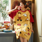Cotton Short Sleeve Sleep Dress and Loungewear