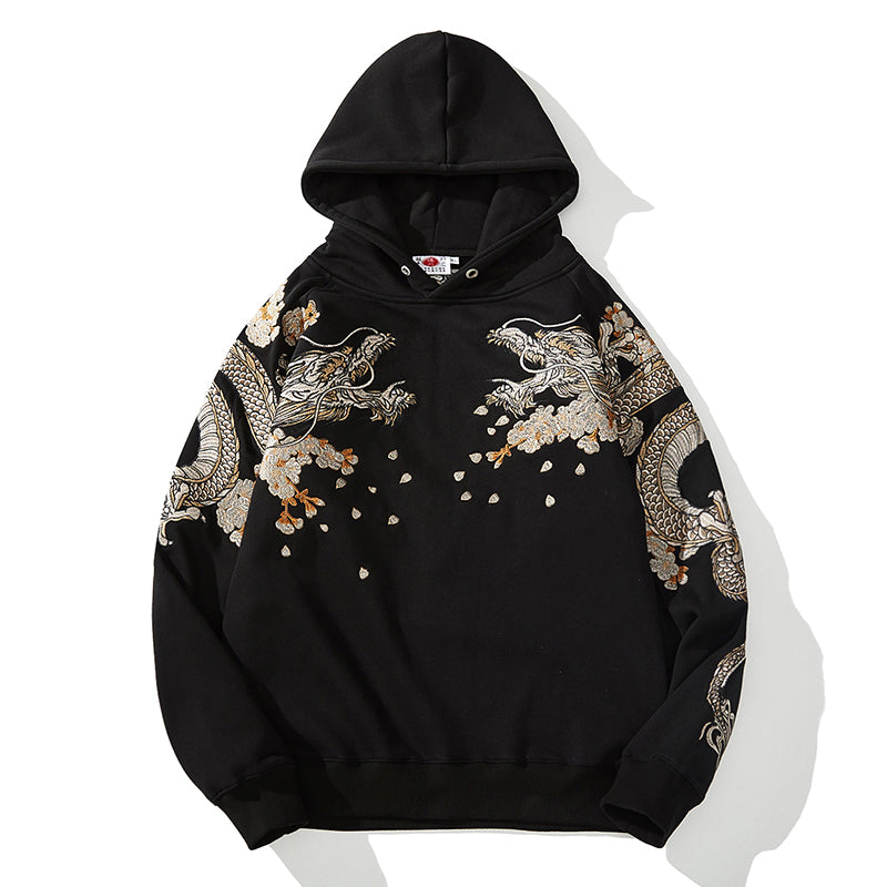 Men's Hoodie with Chinese Phoenix Embroidery Design | Streetwear