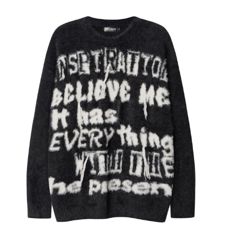 Men's Retro Fashion Sweater with Contrast Color Tassels
