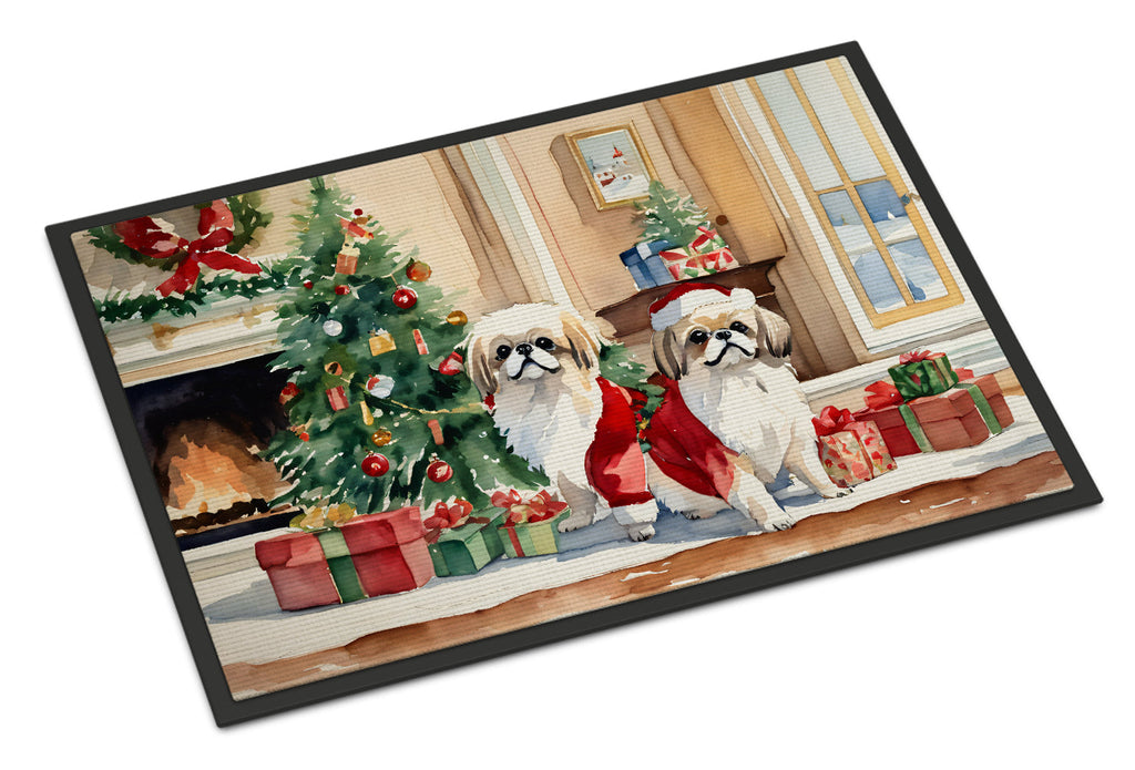 Pekingese Cozy Christmas Doormat