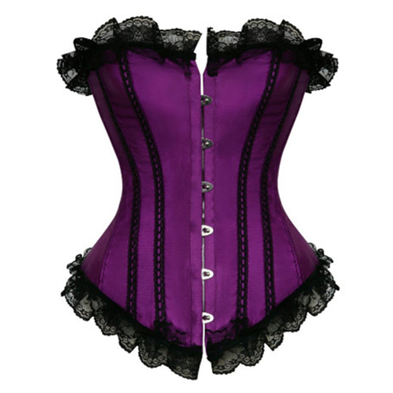 Vintage Lace Bustier with Bow for Show Girls