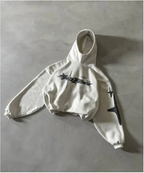 Loose-Fit Y2K Star Letter Printed Turtleneck Hoodie | Streetwear