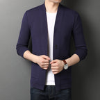 Men's Autumn Thin Section Pure Color Sweater Jacket