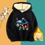Children's Loose Printed Velvet Lamb Jacket