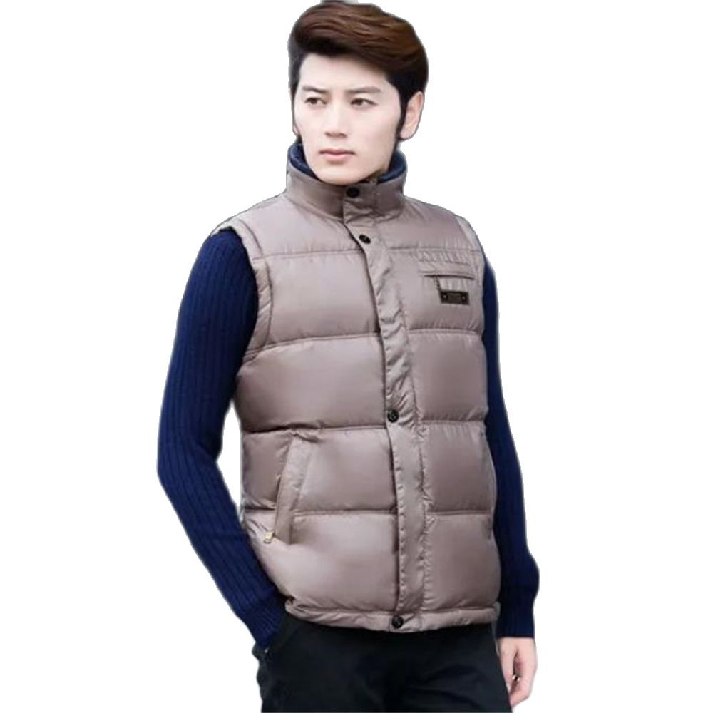 Men's Mandarin Collar Zip Cardigan - Casual Outerwear