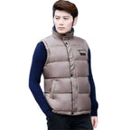 Men's Mandarin Collar Zip Cardigan - Casual Outerwear