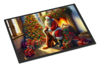 Irish Setter and Santa Claus Doormat