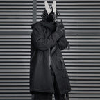 Irregular Mid-Length Men's Zipper Trench Coat