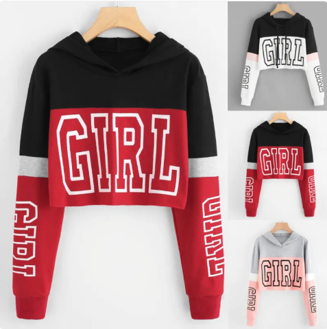 Patchwork Crop Hoodie | Streetwear