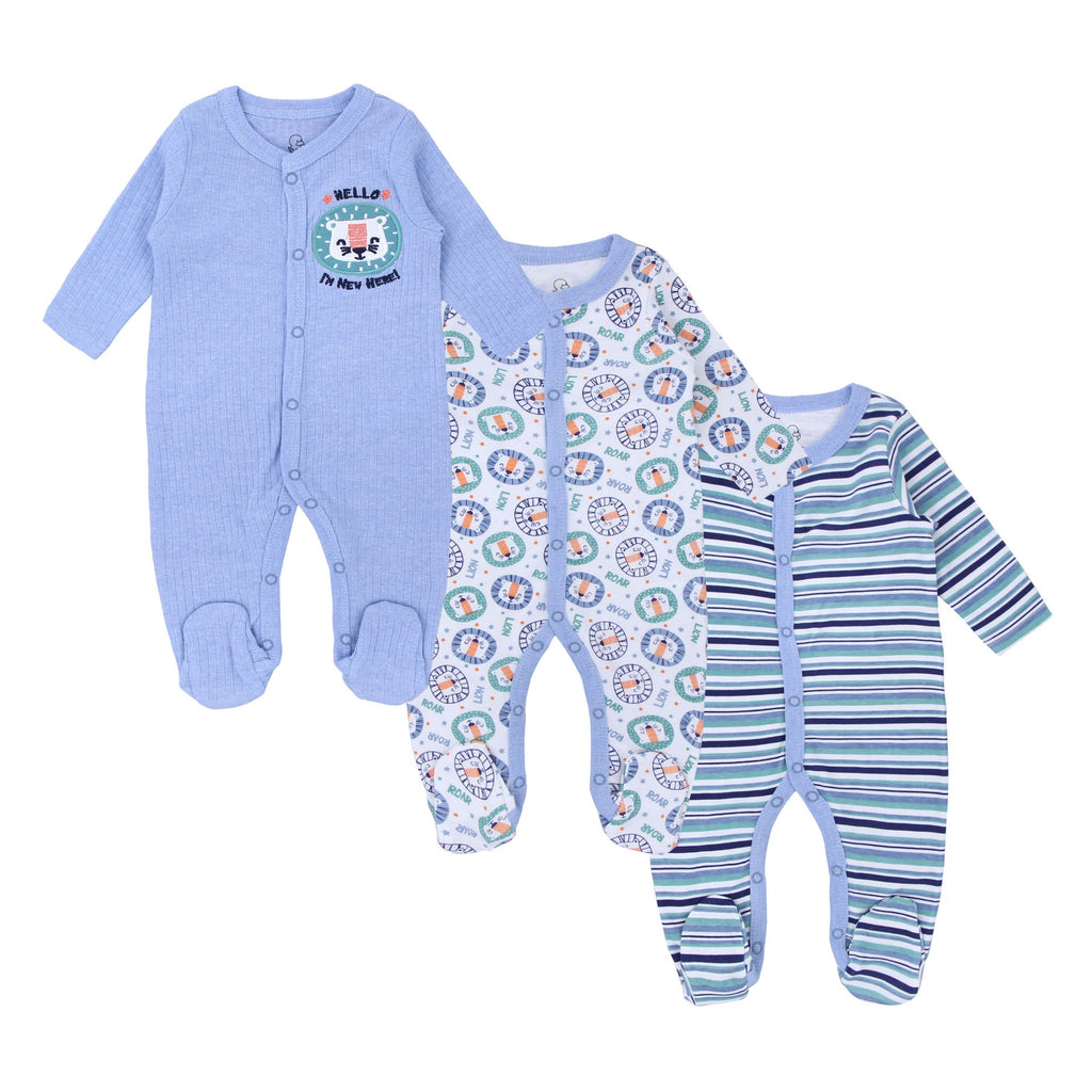 Cotton Long-Sleeve Baby Bodysuit (0–9M)