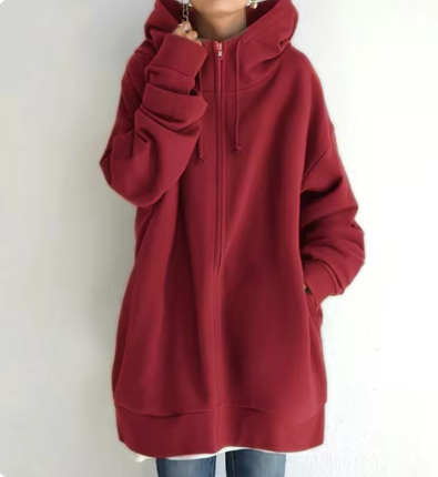 Long Hoodie Fleece Sweater | Streetwear