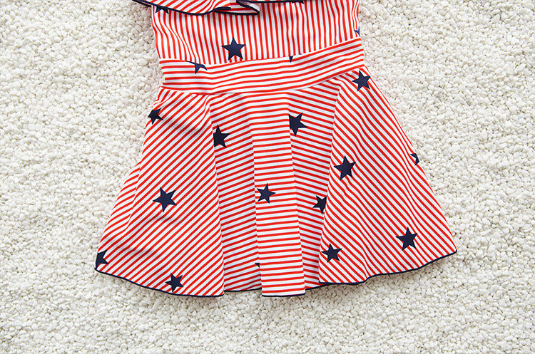 Girls' One-Piece Skirt Swimsuit for Middle School Students
