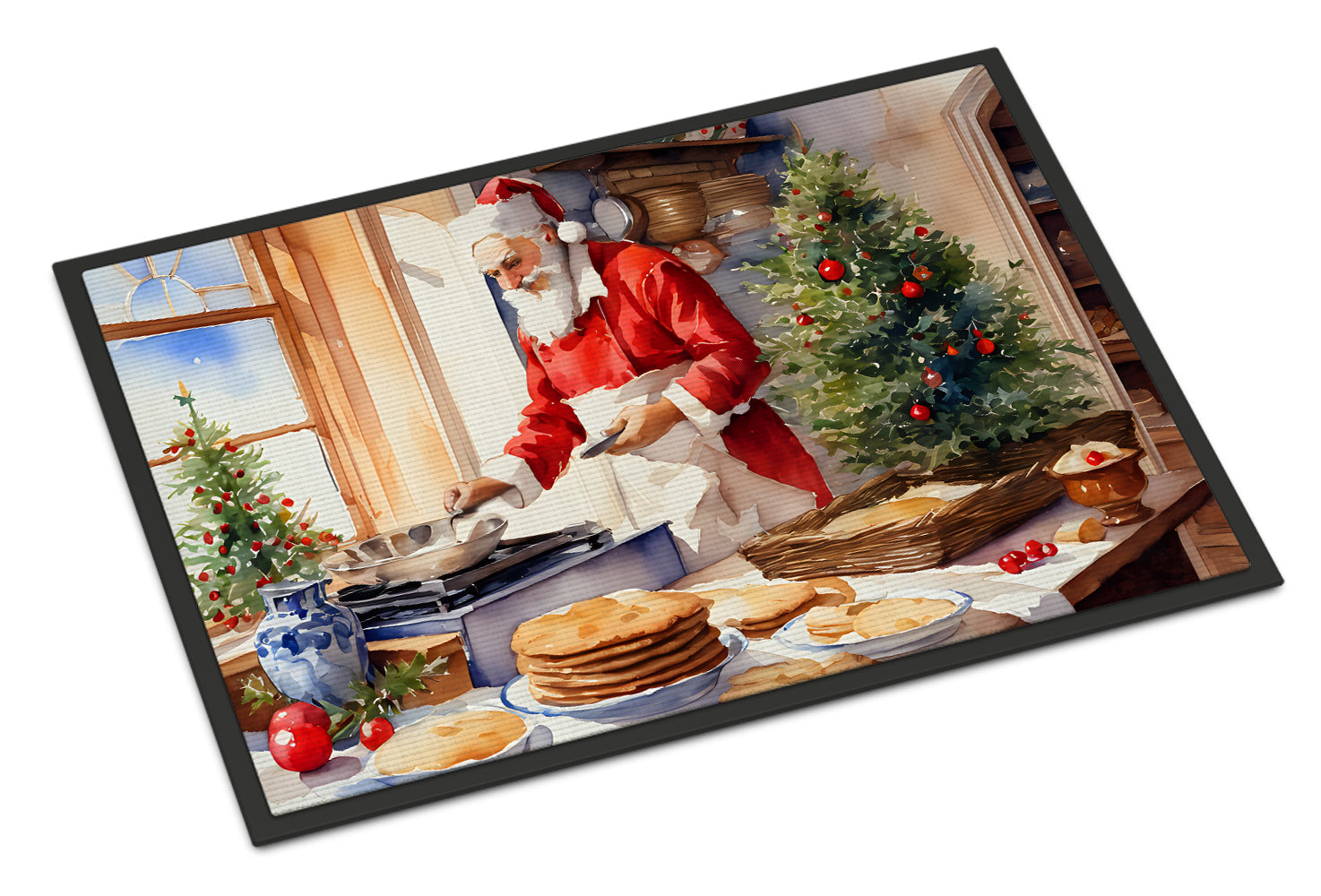 Cookies with Santa Claus Babbo Natale Doormat
