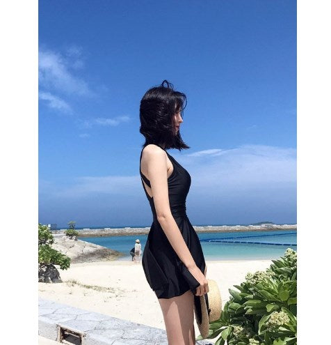 New Sleeveless Backless High-Waist Hollow Dress