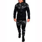 Slim Fit Hooded Sweater Suit for Men
