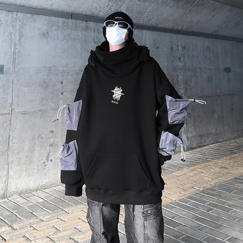 Reflective Shark Mouth Hoodie with Niche Design for Women | Streetwear