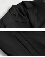 Wool Unbuttoned Mid-length Patchwork Coat