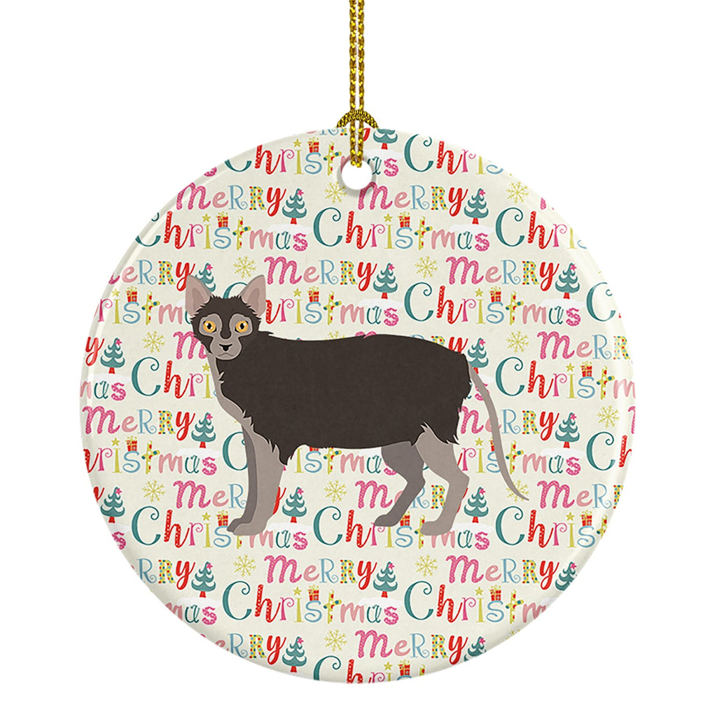 Lykoi #1 Cat Christmas Ceramic Ornament