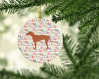 Rhodesian Ridgeback Merry Christmas Ceramic Ornament