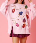 Christmas Sequin Long Sleeve Hoodie for Women | Streetwear