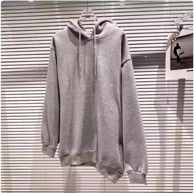 Sparkle Rhinestone Hooded Pullover | Streetwear