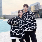 Couple's Loose Zebra Thermal Sweater for Autumn/Winter