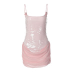 Sequin Ruched Bodycon Mini Dress