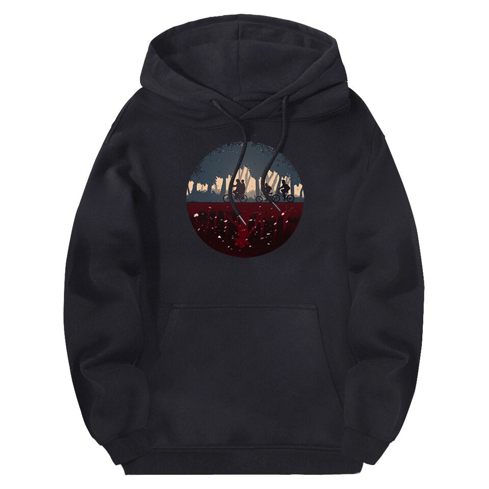 Korean Printed Long Sleeve Slouchy Loose Hoodie | Streetwear