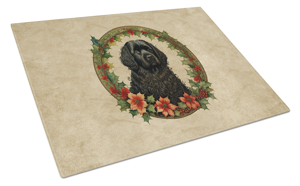 Puli Christmas Flowers Glass Cutting Board