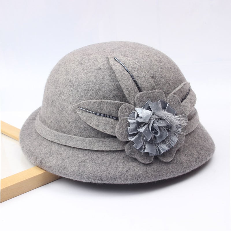 Fashionable Wool Ermine Hat | Embroidered Cap