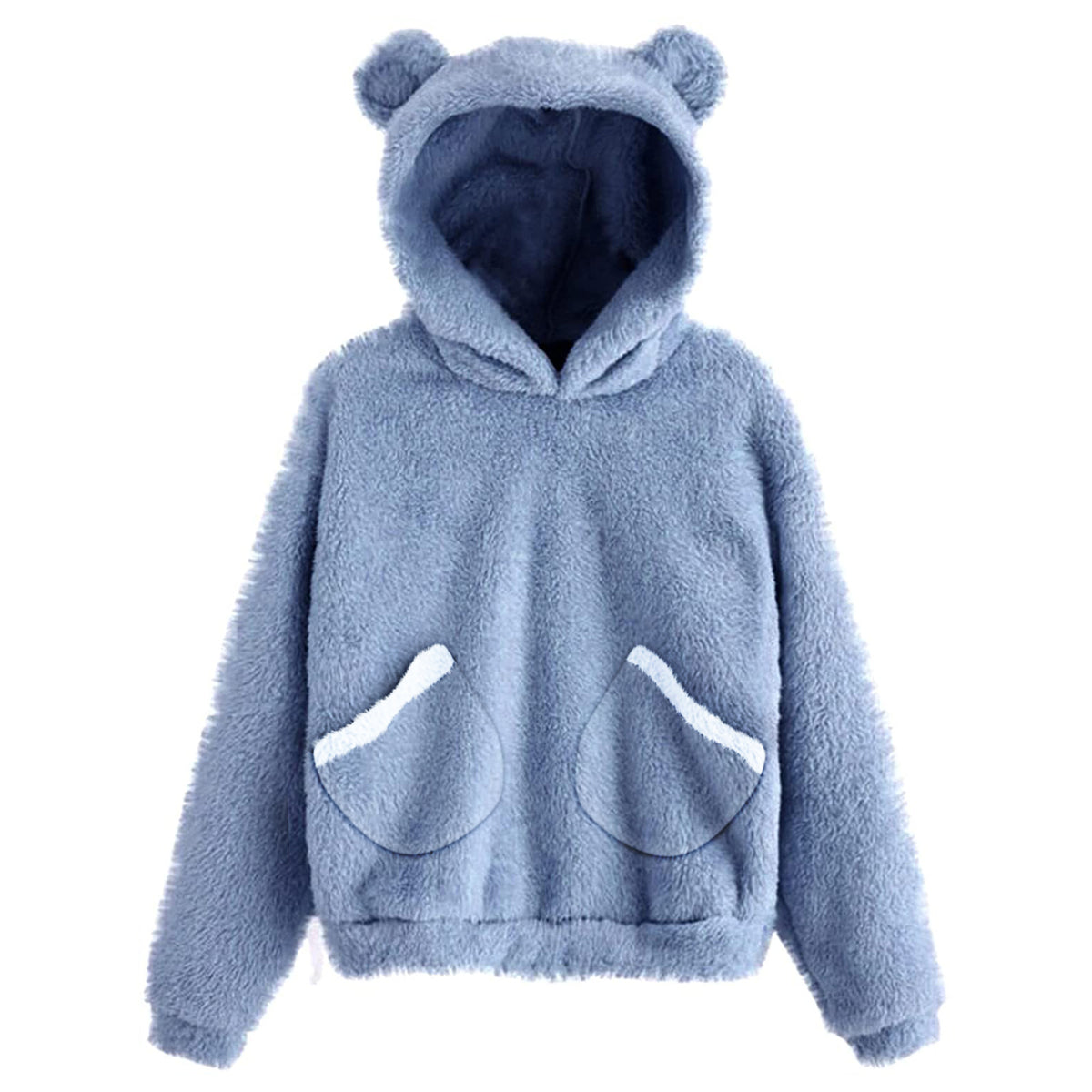 Women's Hooded Warm Sweater with Rabbit Ears Design