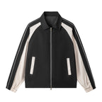 Men's 2024 Spring Lapel Patchwork Printed Jacket