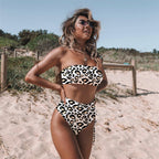 2019 New Style High Waist Strapless Bikini Swimsuit