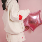 Kawaii Fleece Hooded Pullover with Big Pocket, Pink | Streetwear