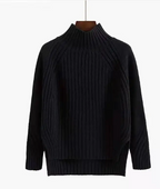 Turtleneck Pullover Long-Sleeved Sweater | Streetwear